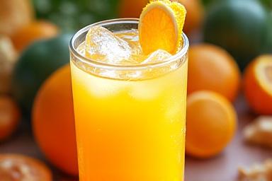 Succo d'arancia fresco spremuto al momento con frutta biologica